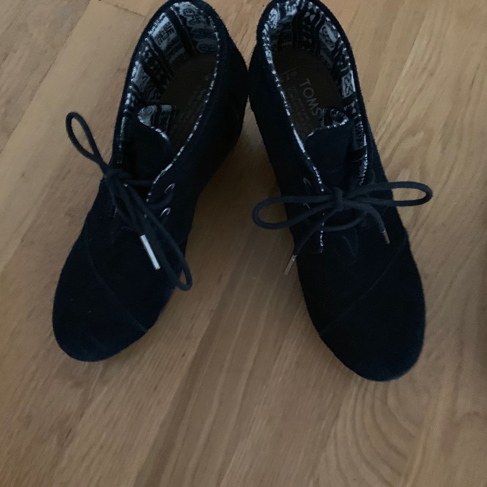 Black Suede Women's Kala Booties by TOMS